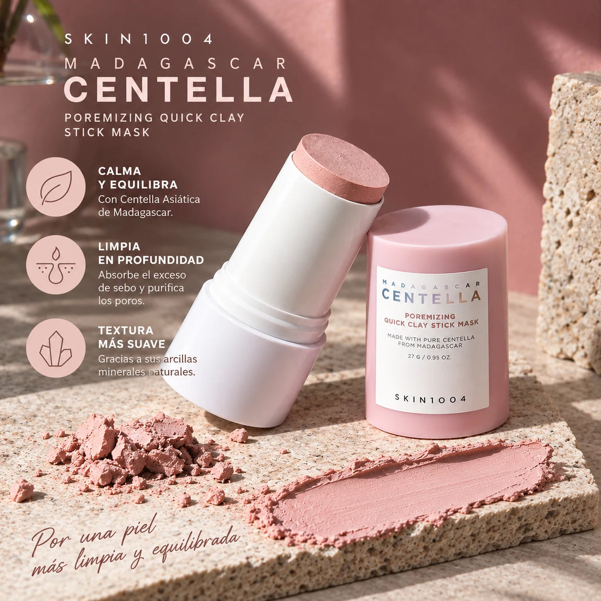 SKIN1004 MADAGASCAR CENTELLA POREMIZING QUICK CLAY STICK MASK